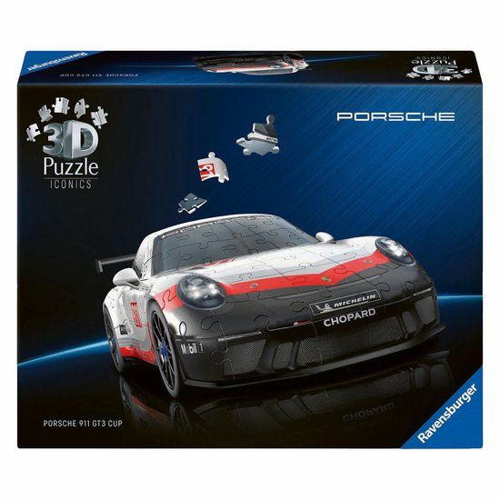 Ravensburger Iconics: Porsche 911 GT3 Cup 3D Puzzel - 108 Stukjes
