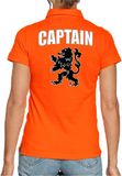 Bellatio Decorations Captain Holland Dames Poloshirt Oranje Leeuw XXL
