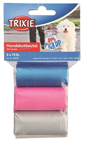 TRIXIE poepzakjes met handvat assorti