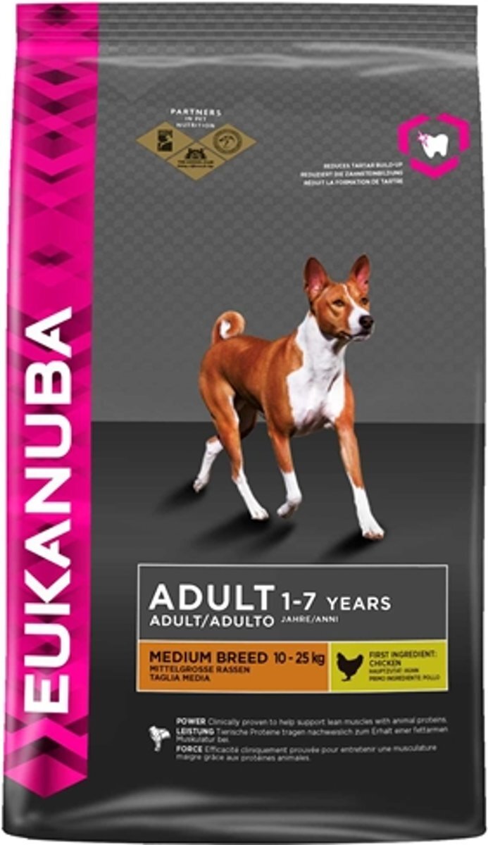 EUKANUBA Dog Adult - Medium Breed - Hondenvoer - 3 kg