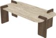 CaliCosy - Table basse ÉLIA Rectangulaire MDF Beige 120x60x35 cm