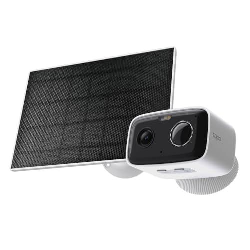 Tapo C400 Kit Wifi-camera voor buiten, FHD, draadloos, met zonnepaneel, batterij 5200 mAh, bewakingscamera, nachtzicht, kleur-nachtzicht, personenherkenning, akoestisch en helder alarm, IP65