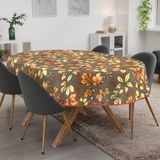 ANRO Tafelkleed Herfstbladeren Bruin Ovaal 240x140cm