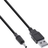 InLine 26806C electriciteitssnoer Zwart 3 m USB A 3.5 x 1.35 mm