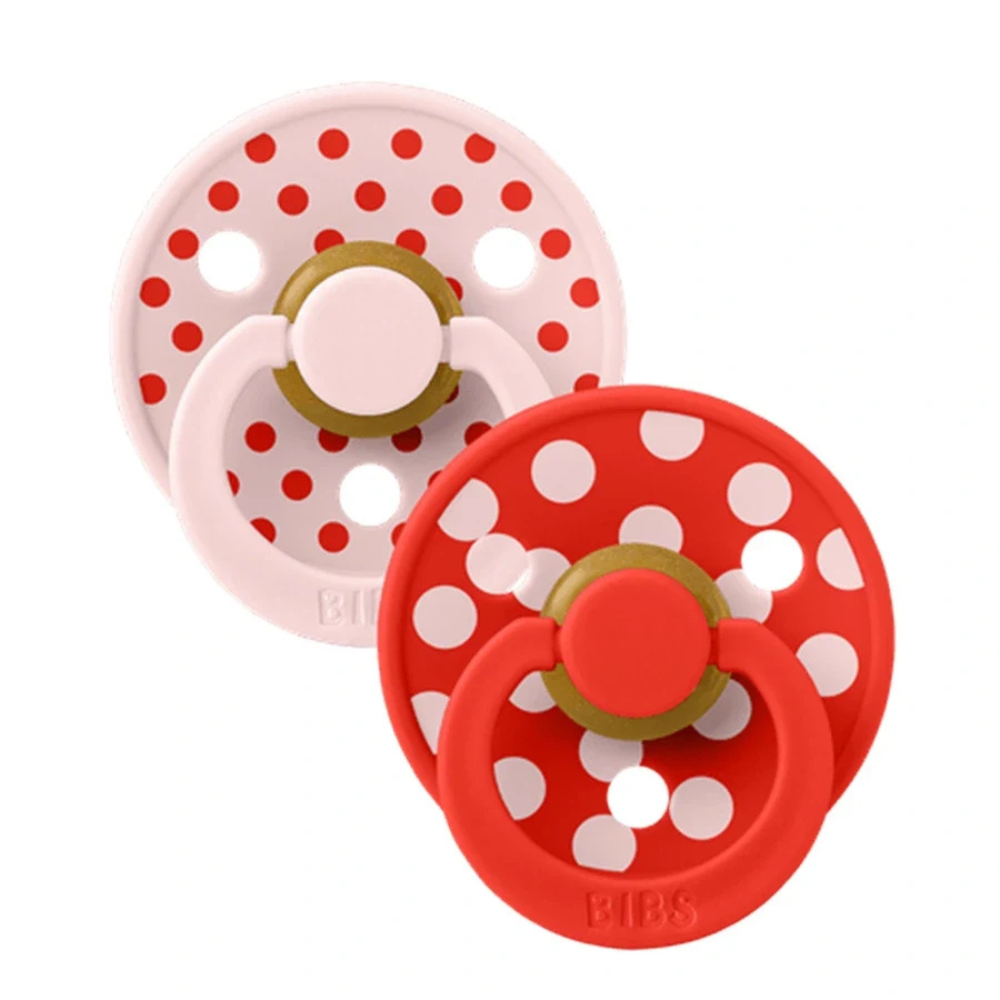 BIBS Fopspeen Colour Studio Blossom/Candy Apple 6-12mnd 2st