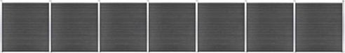 vidaXL Schuttingpanelenset - 1218x186 cm - HKC - Zwart