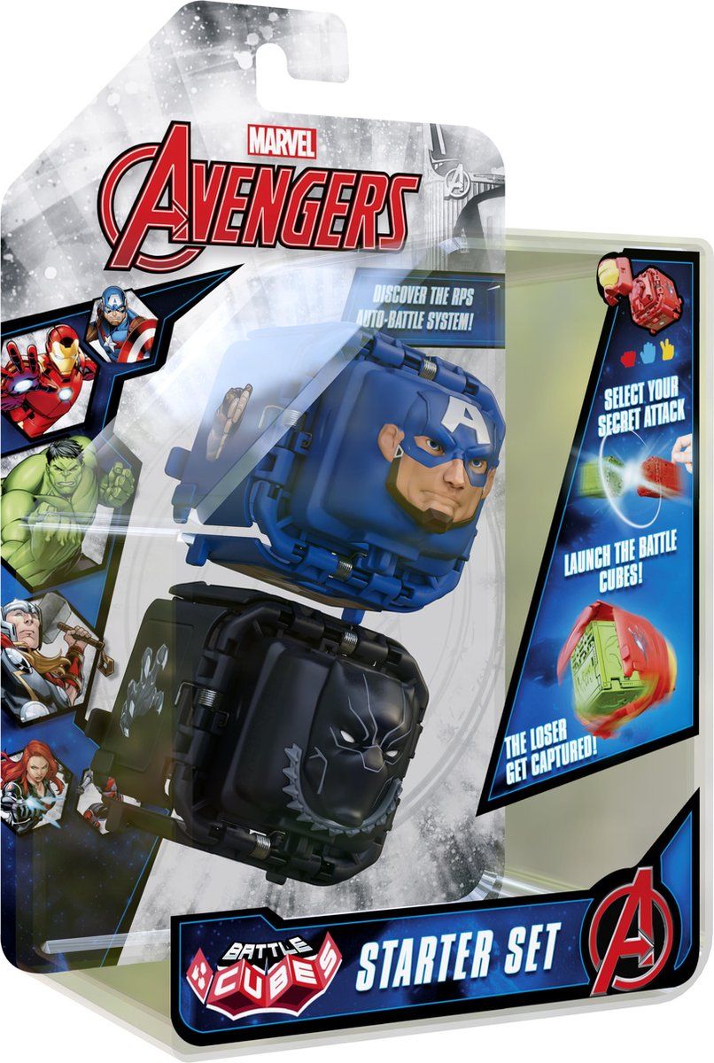 Battle Cubes Marvel Avengers Battle Cube - Captain America VS Black Panther - Battle Fidget Set