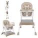 StarTech 3-in-1 kinderstoel - E500 - Opvouwbaar - Draagbaar - Bekleed - Dubbel eetblad - Speelgoedhouder - Beige