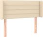 vidaXL Hoofdbord met randen 93x16x78/88 cm stof crèmekleurig
