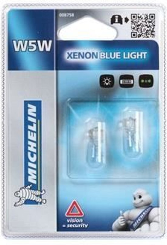 Michelin blauw licht 2 W5W 12V