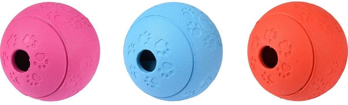 FLAMINGO Hondenspeelgoed rubber rhea snackbal 11 cm assorti