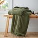 Catherine Lansfield So Soft Velvet Boucle Deken 130x170 cm Olijfgroen