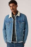 Levi's Type III Sherpa Truckerjack - Homme - 2XL - Medium wassing / Washed Away Sherpa