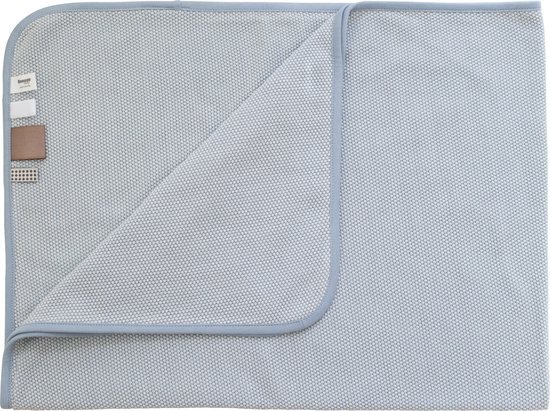 Snoozebaby Organische Wiegdeken Fresh Blue - 75x100 cm