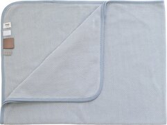 Snoozebaby Organische Wiegdeken Fresh Blue - 75x100 cm