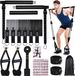Merkloos Pilatesbar-set met 6 weerstandsbanden, verstelbaar, voor thuis en fitness
