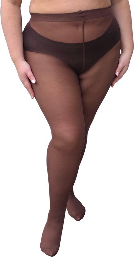 Pamela Mann Panty 30 Den 44-46 donkerbruin grote maat