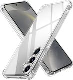 Techsuit Hoesje geschikt voor Samsung Galaxy S24 FE - Shockproof Silicone Back Cover - Transparant