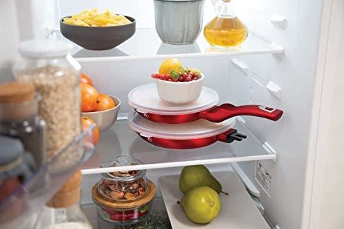 Berlinger Haus 5-delige braadpannenset met afneembaar handvat, Metallic Line Burgundy Edition