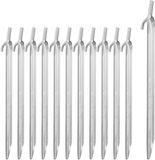 Relaxdays Tentharingen - Set van 12 - Staal - 30 cm lang - Zilver