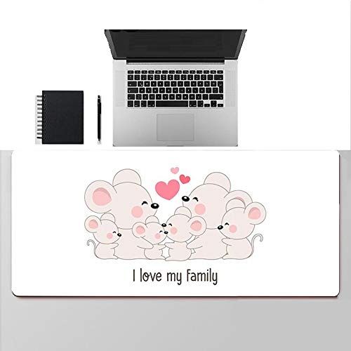 Hiram Echt Lederen Bureau Mat Grote Grote Muismat, Waterdichte 90x45cm Tafelhoes voor PC Laptop