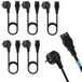 5 stuks netsnoeren 1,80 m voor apparaten CEE 7/7 Schuko naar IEC 320 C13, voor pc, monitor, tv, computerscherm, beamer, huishoudelijke apparaten