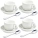 Solidchoice - Set de 4 tasses à expresso premium avec soucoupes et cuillères