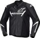 Alpinestars Faster V3 Motorfiets leren jas - Zwart/wit - Maat 56