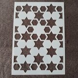 Sterren Stencil A5 - Kaarten Maken, Scrapbooking - Herbruikbaar