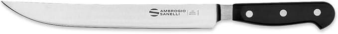 Ambrogio Sanelli Maitre Couteau en acier inoxydable à l'azote Couteau à rôtir 23 cm