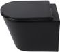Differnz Toilette murale sans bride avec abattant - Noir mat - 36,5 x 35,5 x 51,5 cm