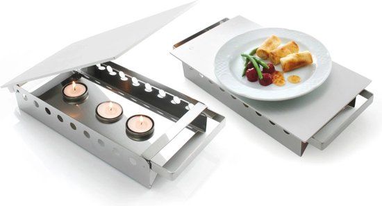 Hendi Warmhoudplaat - 3-pits - RVS - 45 cm