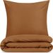 Blumtal parure de lit: housse de couette 135x200 cm + taie d'oreiller 80x80 cm - Parure de lit en microfibre, 2 pièces, marron