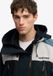 Superdry - Colour Block Windbreaker Jas met Capuchon - Heren - XXXL - Polyester - Waterdicht - Blauw
