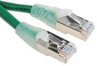 RS PRO Ethernetkabel Cat.5e, 10m, groene patchkabel, A RJ45 F/UTP stekker, B RJ45, PVC