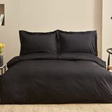 Karaca Home Uniq 100% Katoen Satijn Eenpersoons Dekbedovertrekset, Zwart