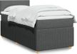 Maison Exclusive - Lit boxspring avec matelas, gris foncé, 100 x 200 cm, textile
