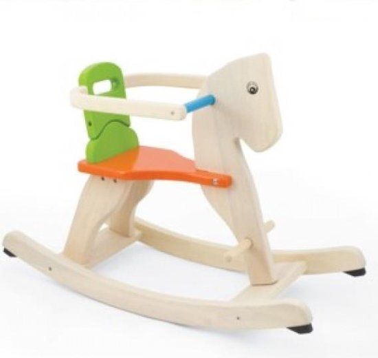 Pintoy Hobbelpaard met afneembare veiligheidsbeugel - Bruin