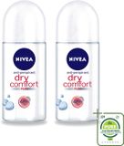 Nivea 2 x Dry Comfort Déodorant Roll-on - 50 ml