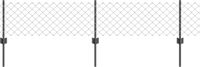 vidaXL Gaashekwerk met paal - 10 x 0,4 m - PVC-Coated Staal - Grijs Mesh