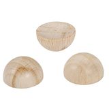 Rayher 6246500 ruwe houten halve bollen FSC 100%, 15 mm ø, SB-Btl 15 stuks