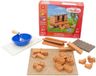 Teifoc® Bouwdoos – Kippenhok Bouwset – 30 onderdelen – Echte mini Bakstenen met Cement, Kom en Troffel – Bouwpakket voor kinderen vanaf 6 jaar