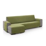 FAVERTI® Bankhoes voor chaise longue, hoekdeel rechts 240 cm (voor), model Pego, groen, chenille, extra zacht, hoogwaardige chaise bescherming, gemaakt in Spanje, gemaakt van gerecycled materiaal