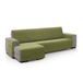 FAVERTI® Bankhoes voor chaise longue, hoekdeel rechts 240 cm (voor), model Pego, groen, chenille, extra zacht, hoogwaardige chaise bescherming, gemaakt in Spanje, gemaakt van gerecycled materiaal