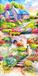 Diamantmozaïek maison de fleurs 45x85 cm