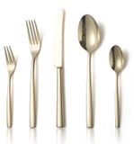 Champagne Gold Service de couverts 60 pièces pour 12 personnes