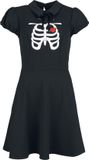 Hell Bunny Skeleton Girl Dress Dames Mini-jurk - zwart - 3XL