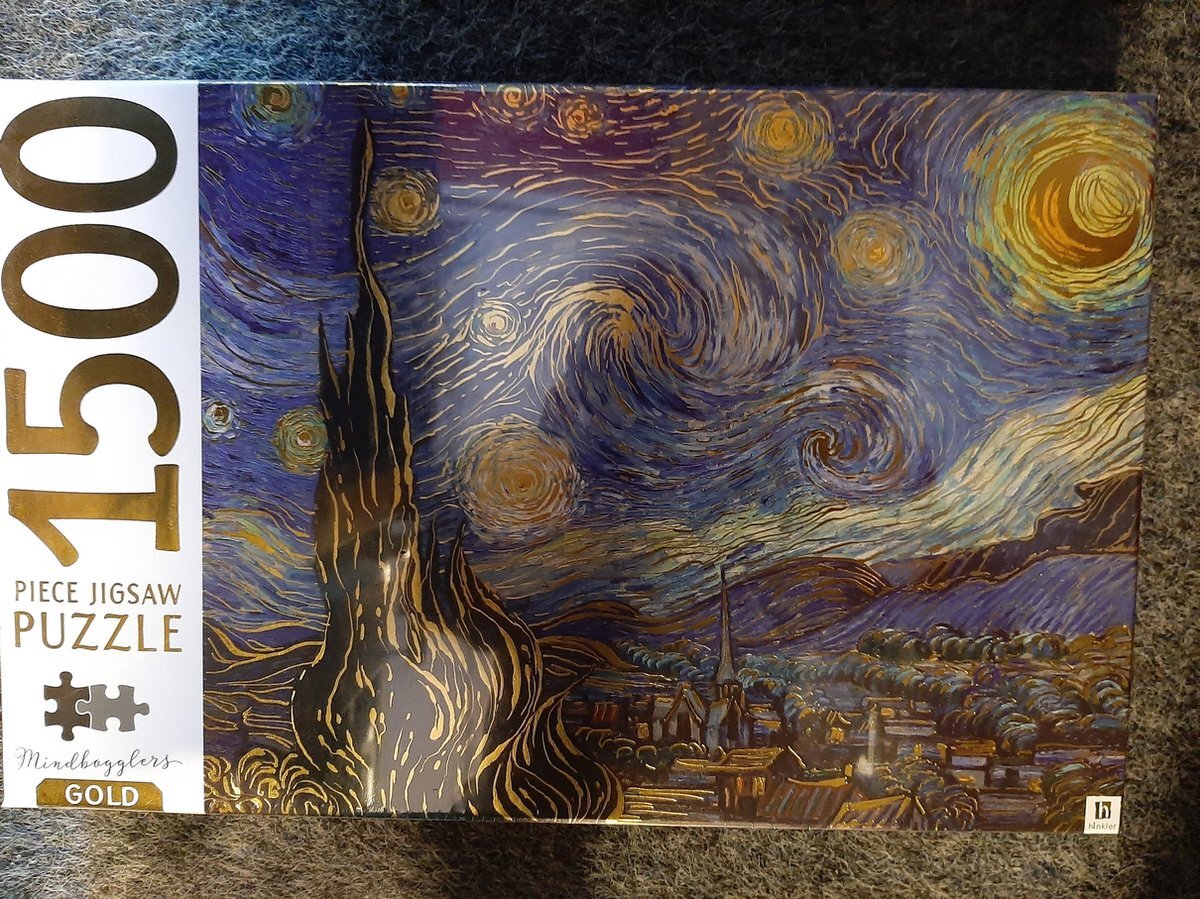 Hinkler Puzzel Starry Night By Van Gogh Gold 1500