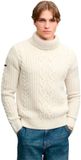 Superdry - Jacob Pull à col roulé en câble - Hommes - Pulls - M - Crème