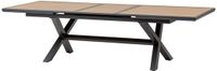 Hespéride Uitschuifbare tuintafel voor 10 personen van aluminium met houtlook AXIOME
